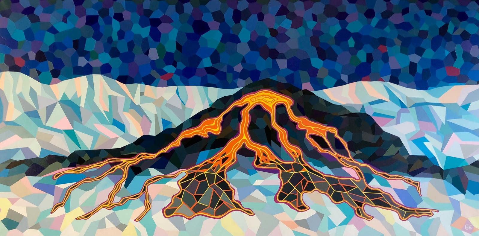 Vulcano in snow